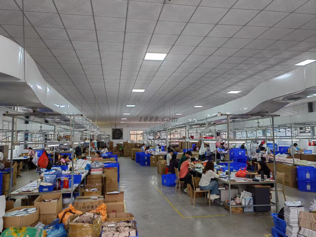 Leather goods production floor