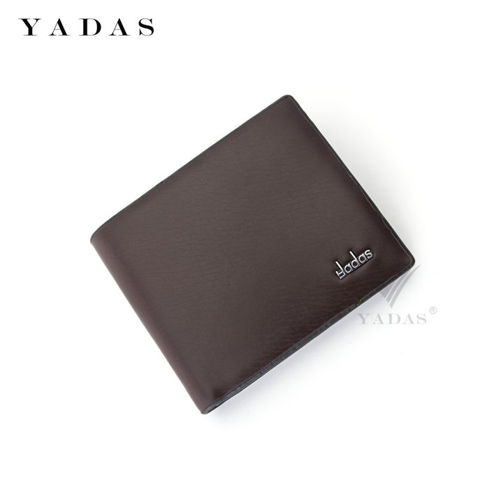 Dark brown men's bifold wallet